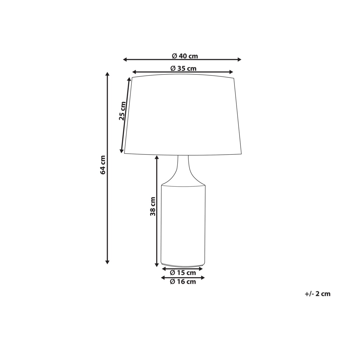 Lampa stołowa ceramiczna beżowa z szarym CALVAS