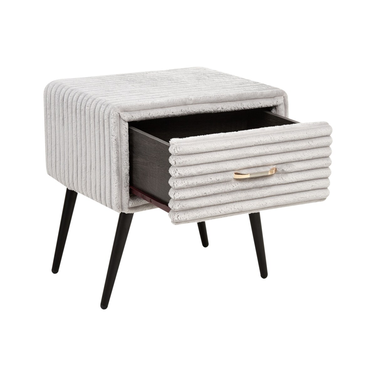 Szafka nocna FLAYAT Sztruks Jasnoszary