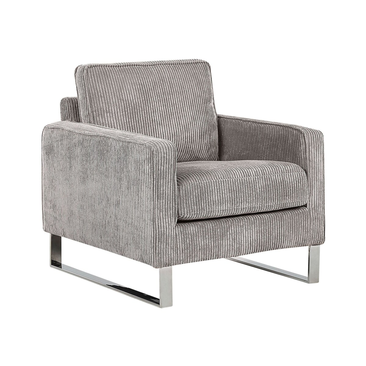 Fotel sztruksowy szary VIND