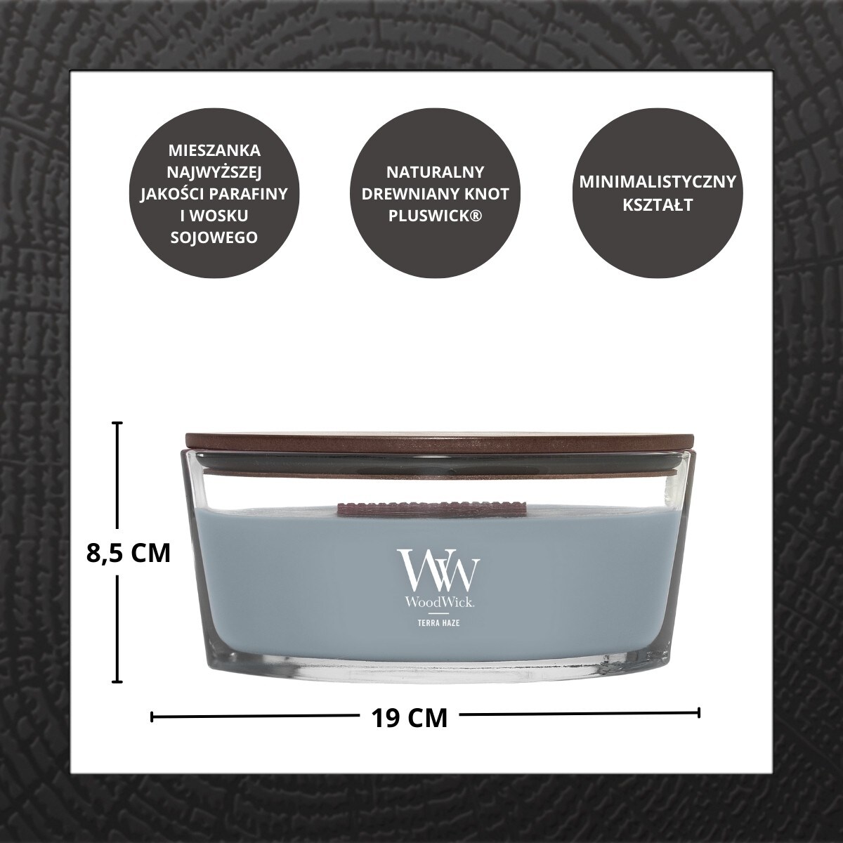 WoodWick świeca Elipsa TERRA HAZE