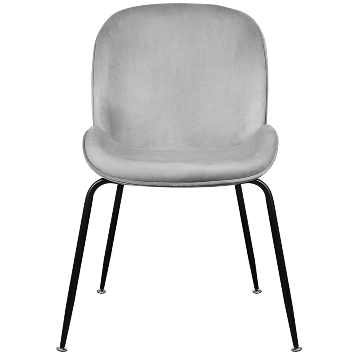 Krzesło tapicerowane welurowe do salonu jadalni jasnoszare