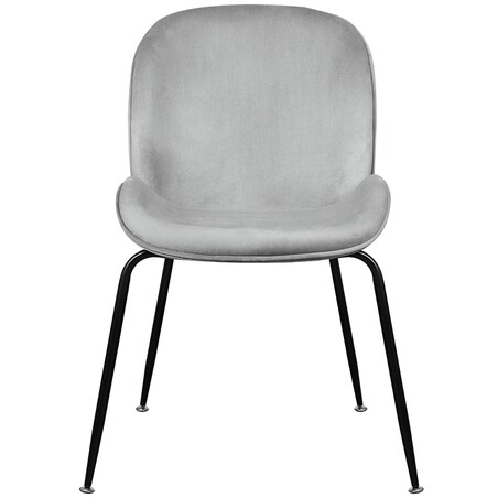 Krzesło tapicerowane welurowe do salonu jadalni jasnoszare