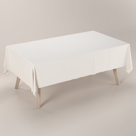 Obrus prostokątny 130 x 210 cm satynowa biel