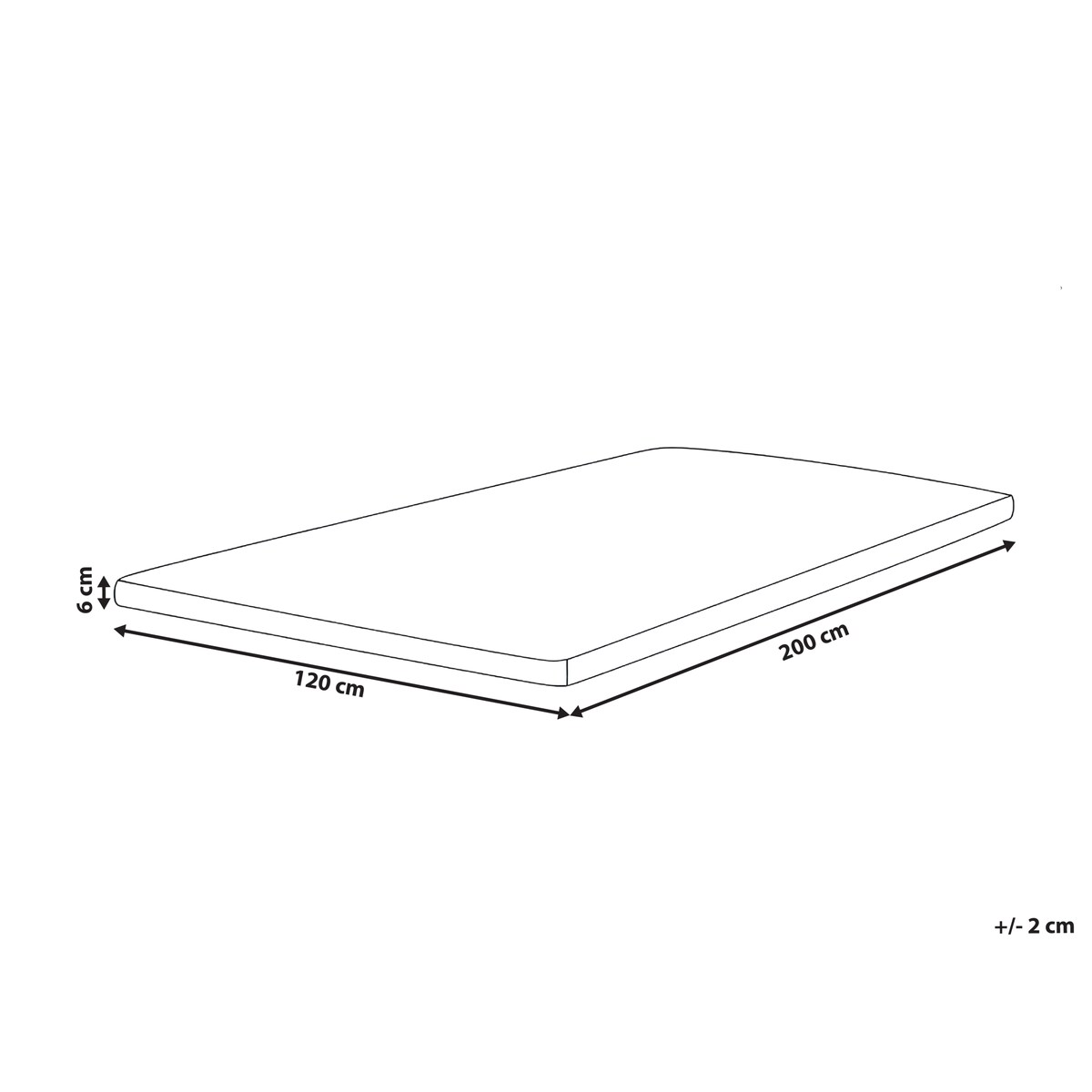 Materac nawierzchniowy termoelastyczny DAZZEL 120 x 200 cm