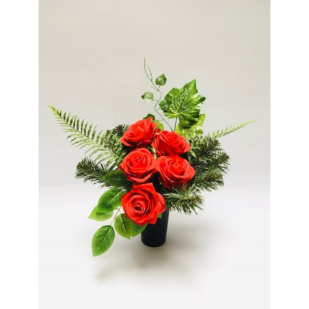 GOTOWY STROIK RÓŻA mamy wkład do flakonu wazonu wiązanka na cmentarz KWIATY