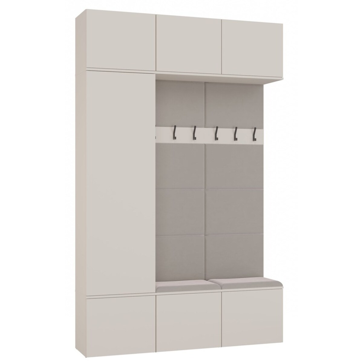 Garderoba HAGA III 1Sz2W KASZMIR BEŻ Szafa + 2x Wieszak