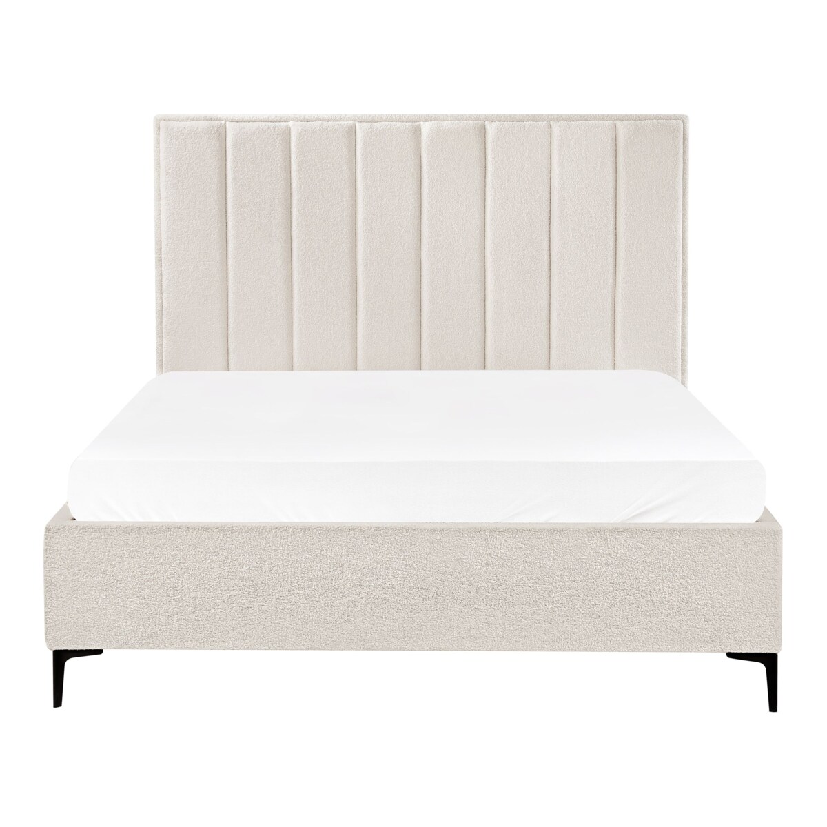 Zestaw do sypialni Boucle SEZANNE 160 x 200 cm Złamana biel