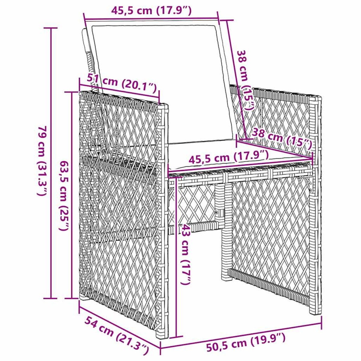 vidaXL Zestaw do jadalni w ogrodzie 5 pcs Czarny polirattan
