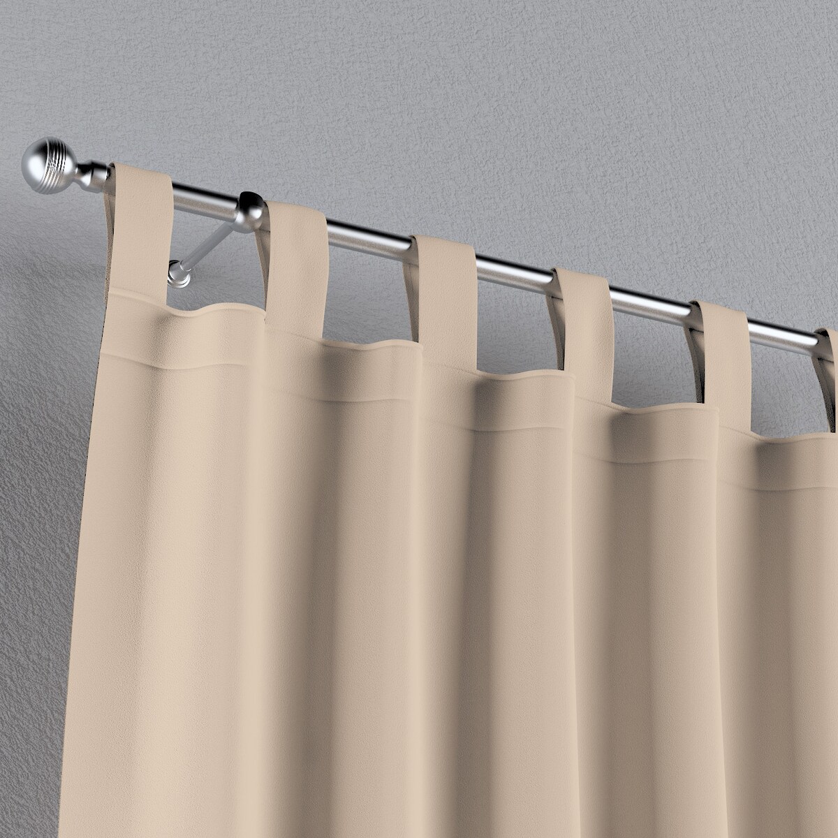 Zasłona na szelkach 1 szt. 130x260 kremowy beż