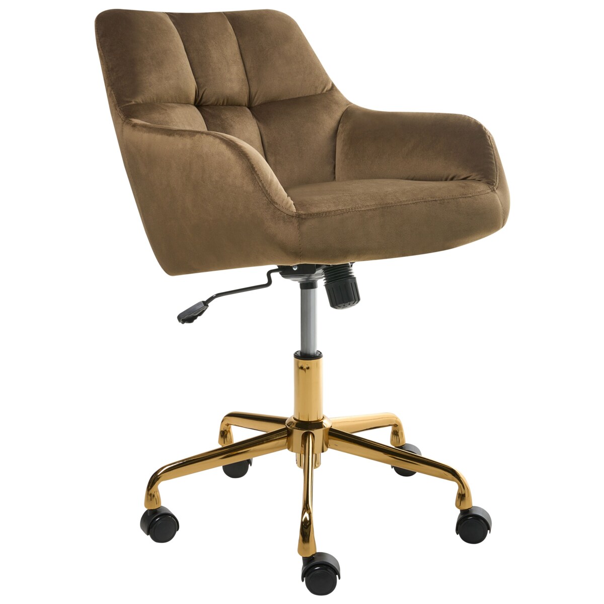 Krzesło obrotowe PALMDALE Welur Brązowy