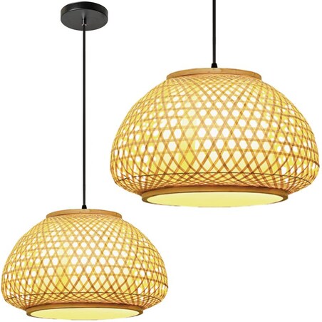 Lampa wisząca pleciona naturalna Boho APP1649-1CP
