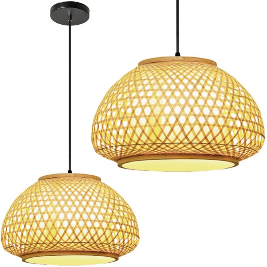 Lampa wisząca pleciona naturalna Boho APP1649-1CP