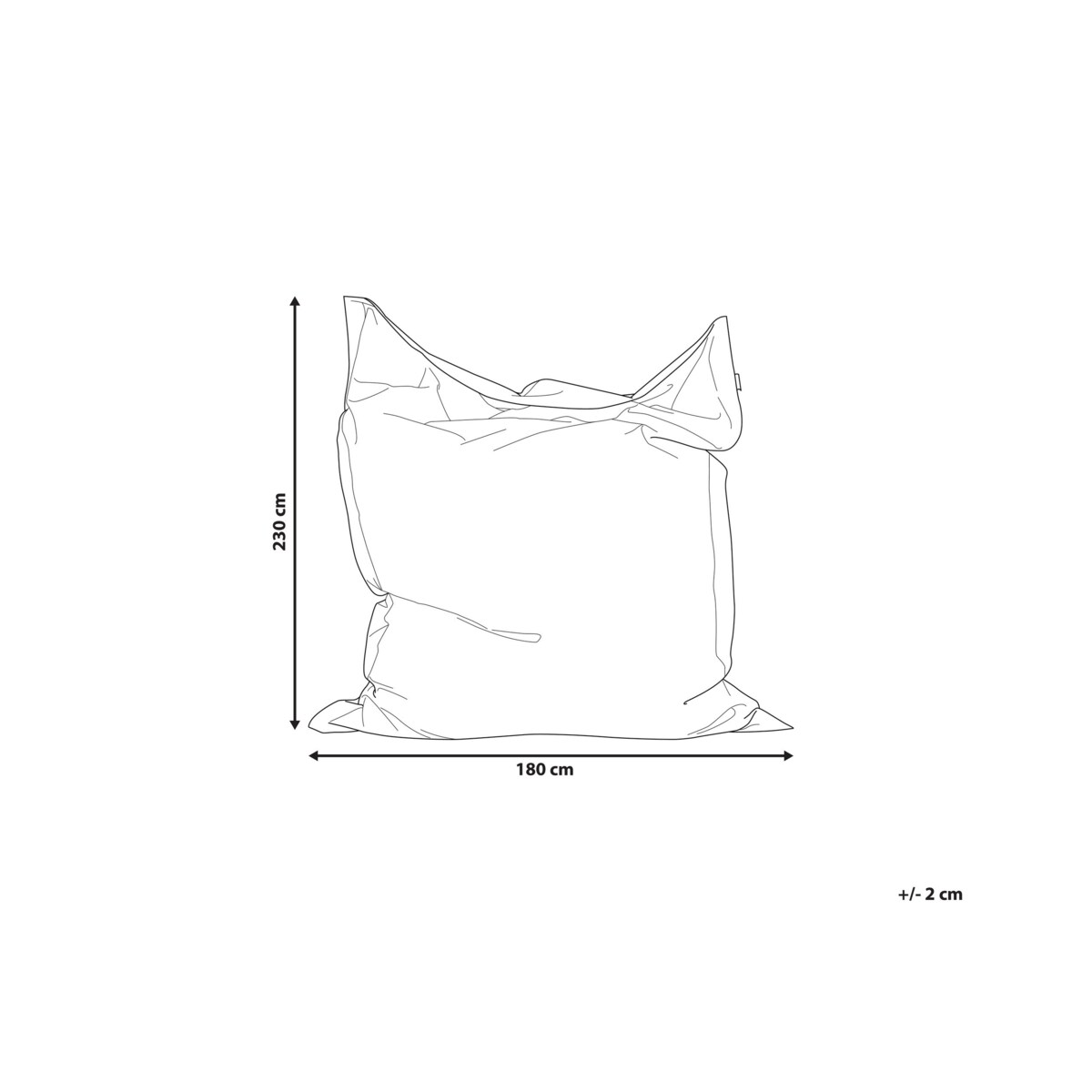 Pufa worek 180 x 230 cm niebieski