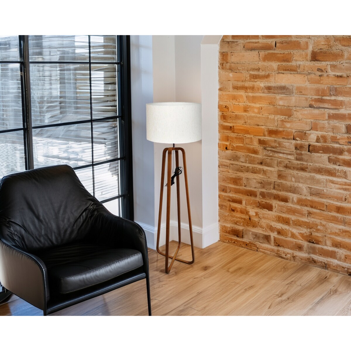 LAMPA STOJĄCA PODŁOGOWA BOHO WYSOKA 140cm E27 DREWNIANA DO SALONU SYPIALNI