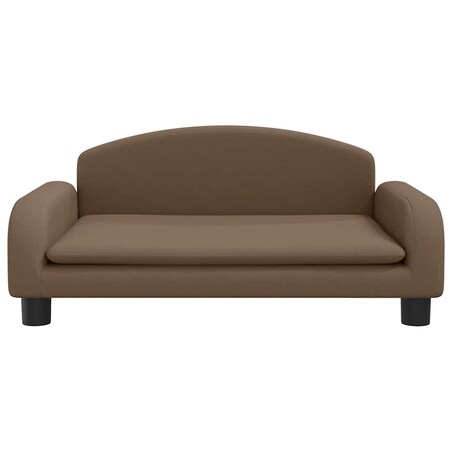 vidaXL Sofa dla dzieci, brązowa, 70x45x30 cm, obita tkaniną