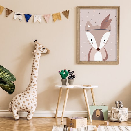 Plakat dla dzieci Lisek apacz boho 50x70