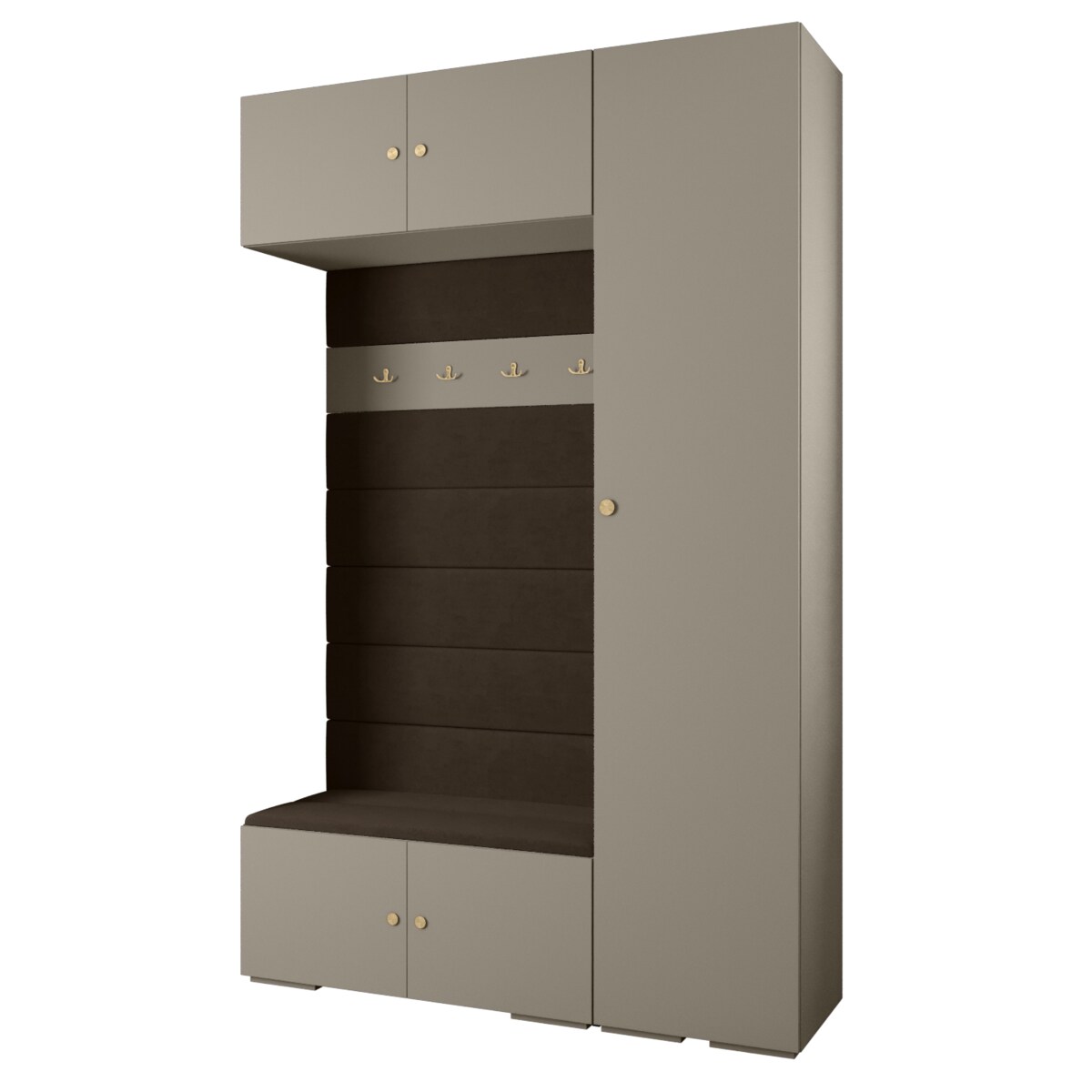 Garderoba do przedpokoju INOVA 2 Z19 kaszmir+złoty+manila04