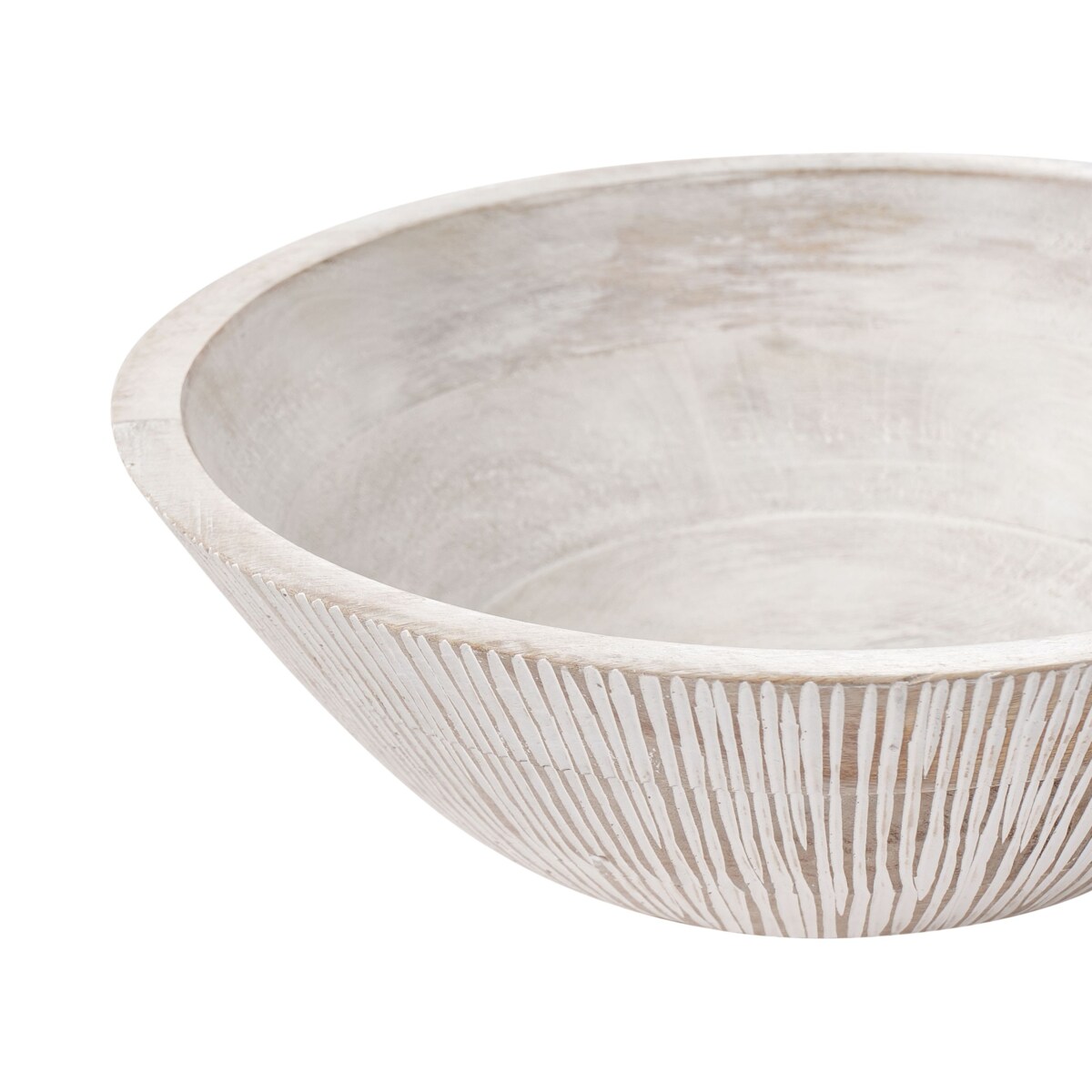 Zestaw 2 mis dekoracyjnych SIWA Drewno mango Jasnobrązowy