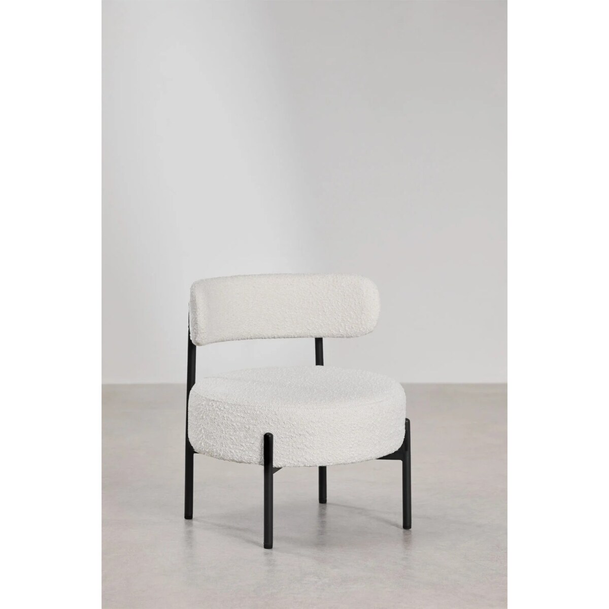 Krzesło tapicerowane bouclé, kremowy, Anisa