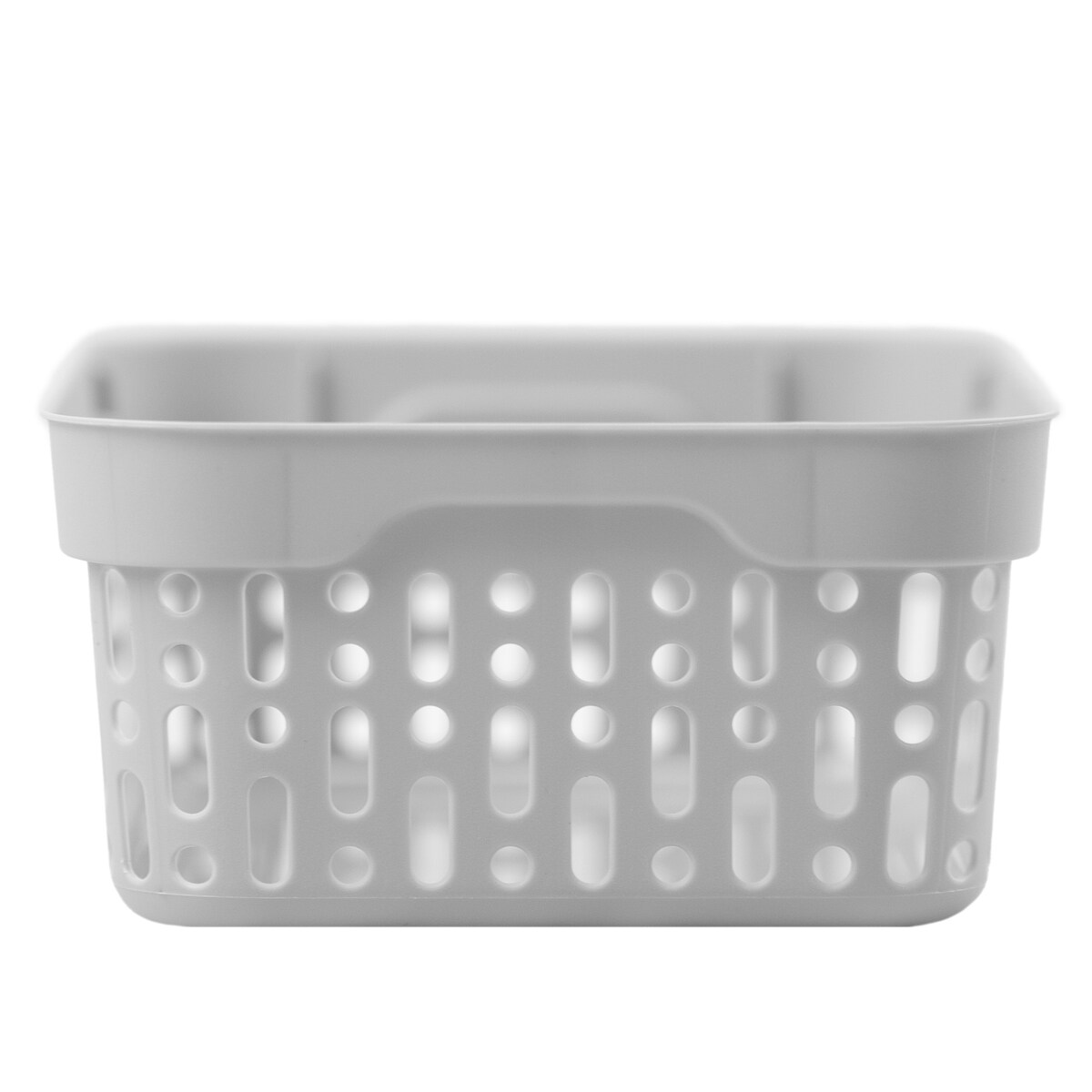 Koszyk Ażurowy Koszyczek XS Plastikowy Na Kosmetyki Do Łazienki Pudełko Pojemnik Do Szuflady Jasnoszary