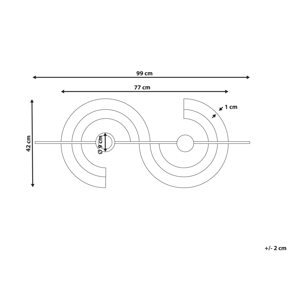 Dekoracja ścienna FARO Metal Kolorowy 42 cm