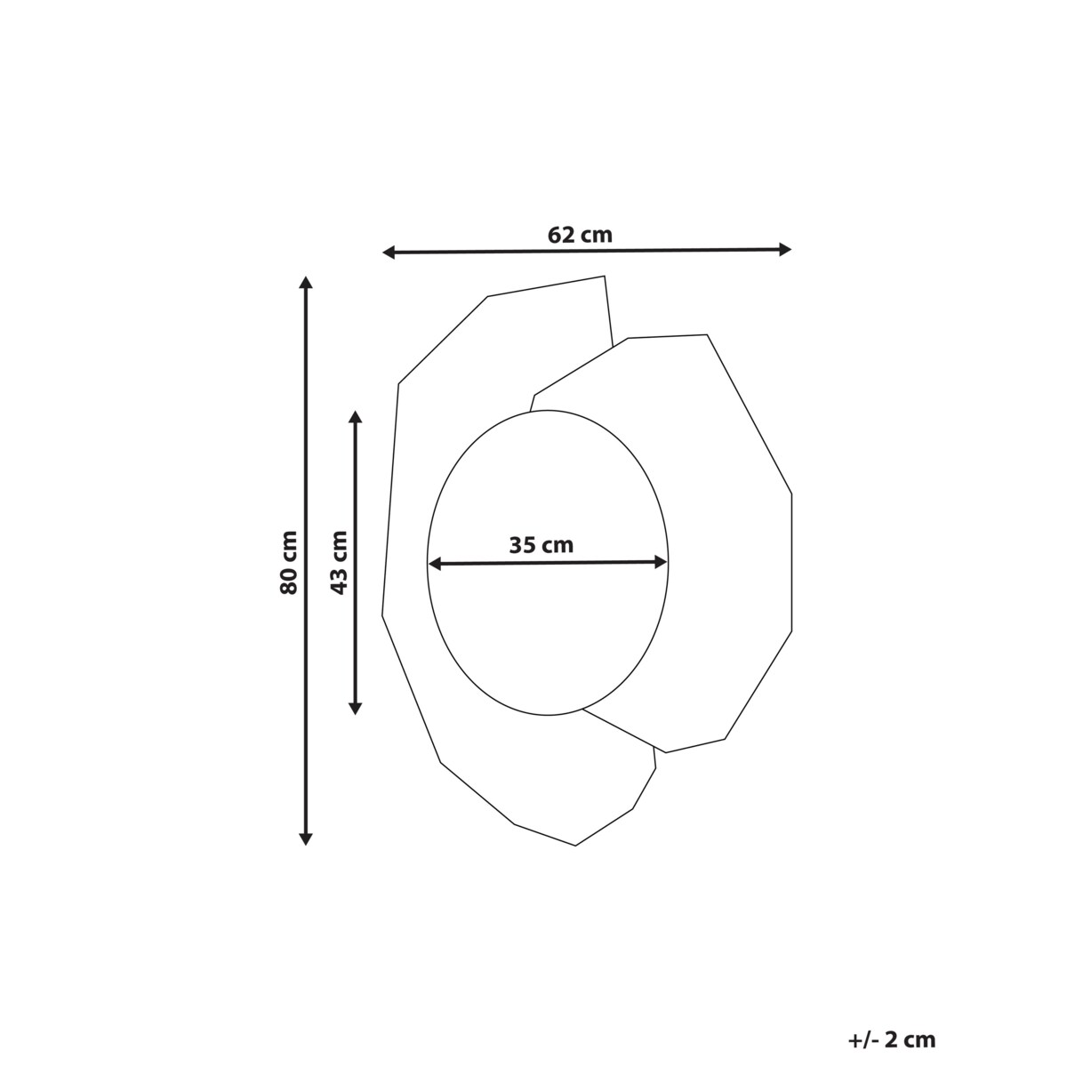 Lustro ścienne TROYON Różowe złoto