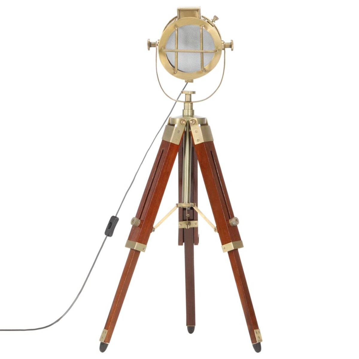 vidaXL Lampa podłogowa na trójnogu, lite drewno mango, 69 cm