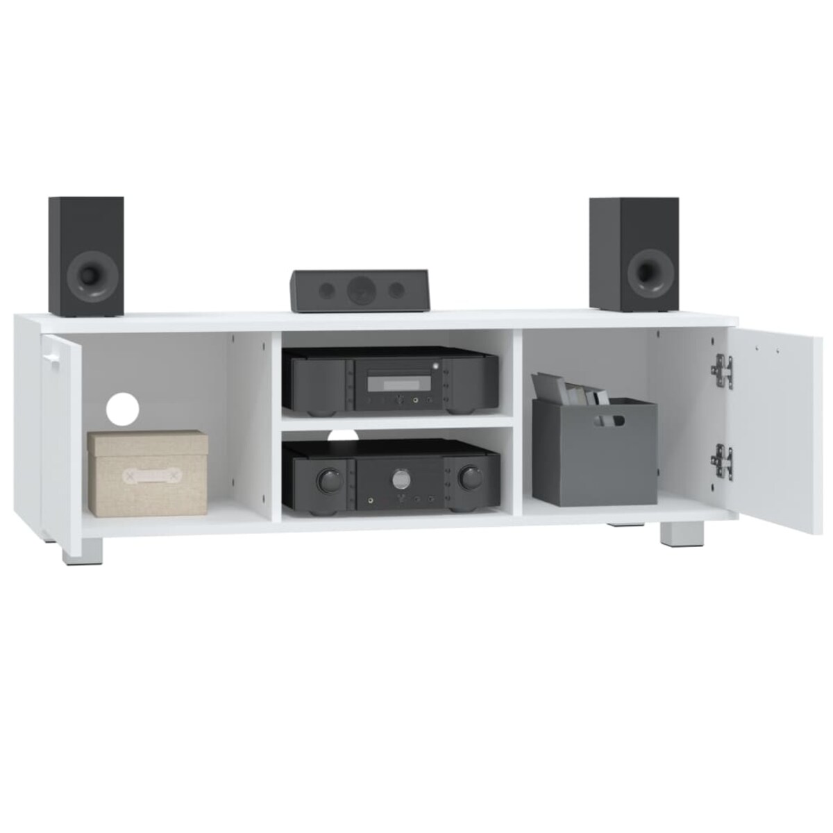 vidaXL Szafka pod TV, biały, 120x40,5x35 cm, materiał drewnopochodny