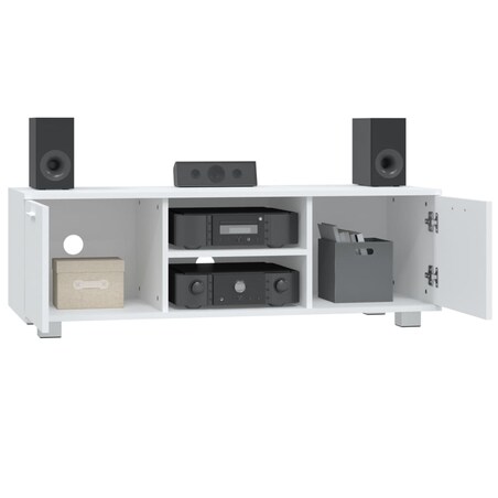 vidaXL Szafka pod TV, biały, 120x40,5x35 cm, materiał drewnopochodny