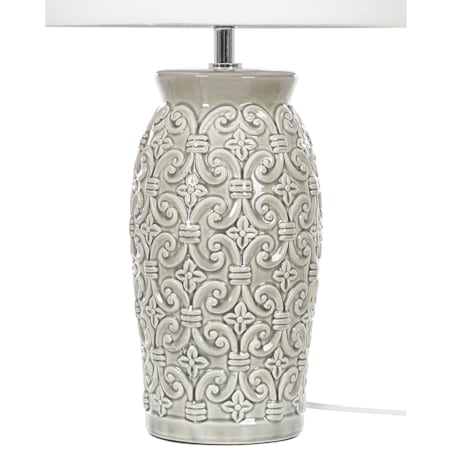 Lampa stołowa ceramiczna szara KHOPER