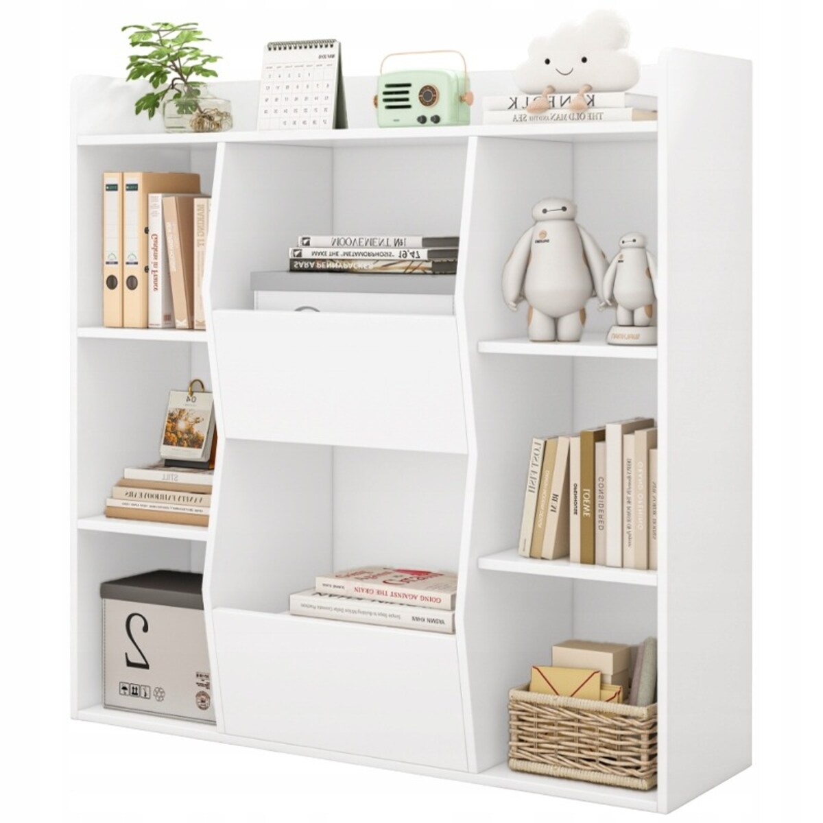 Regał Otwarty Komoda Kalax Pojemny Biały Na Książki Biurowy Nowoczesny