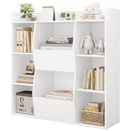 Regał Otwarty Komoda Kalax Pojemny Biały Na Książki Biurowy Nowoczesny