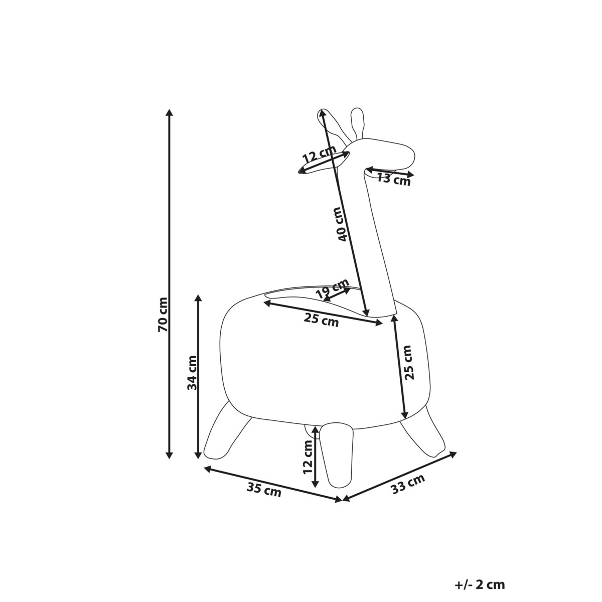 Kosz pleciony żyrafa rattanowy jasny HAINAN