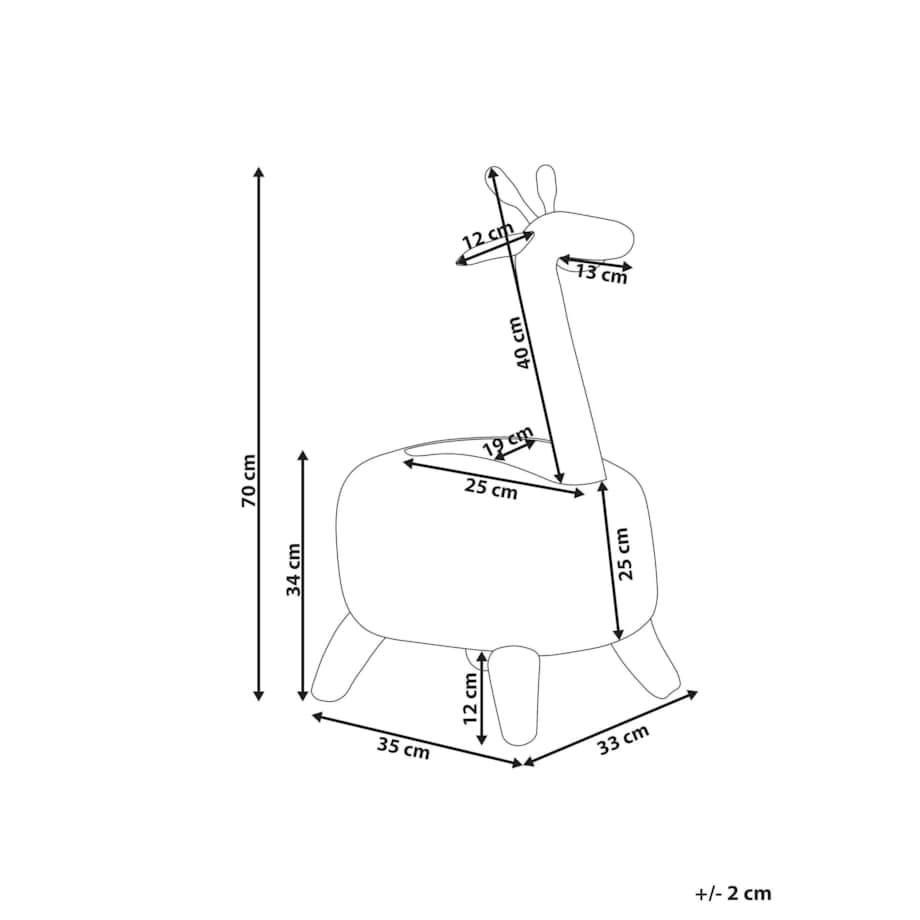 Kosz pleciony żyrafa rattanowy jasny HAINAN