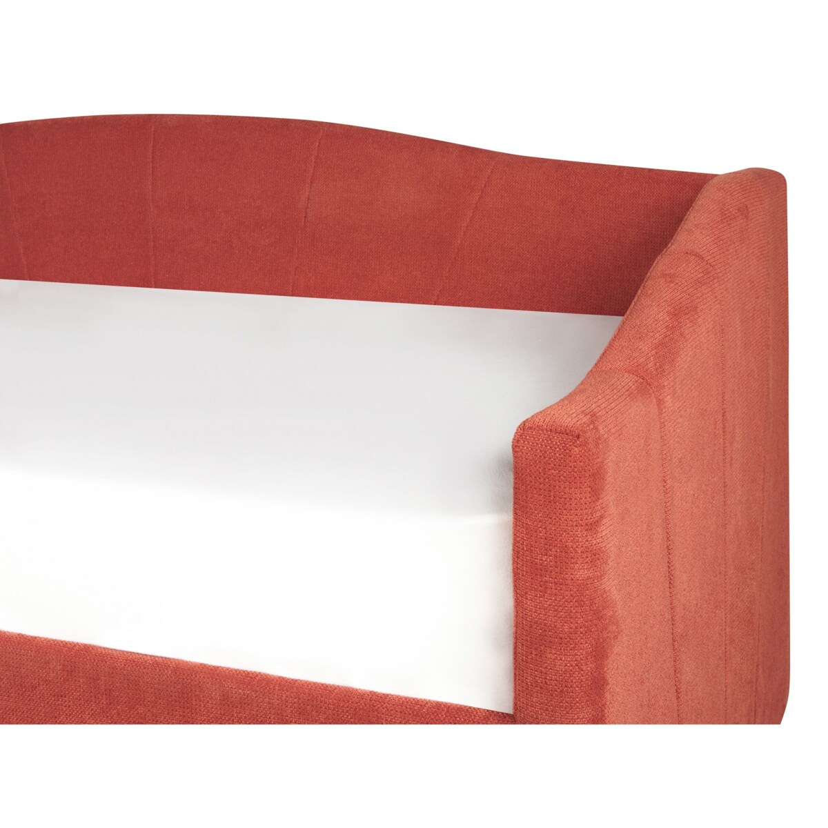 Łóżko dzienne tapicerowane 90 x 200 cm czerwone VITTEL