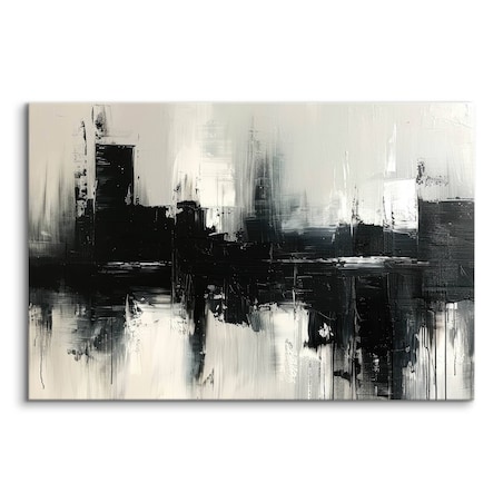 Obraz Na Płótnie Czarny Abstrakcyjny Wzór Do Salonu Sypialni 70x50cm