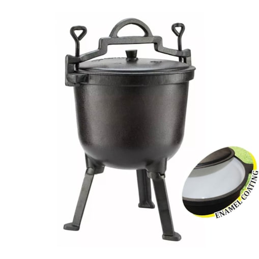 Kociołek żeliwny myśliwski 11L emaliowany na ognisko KINGHOFF