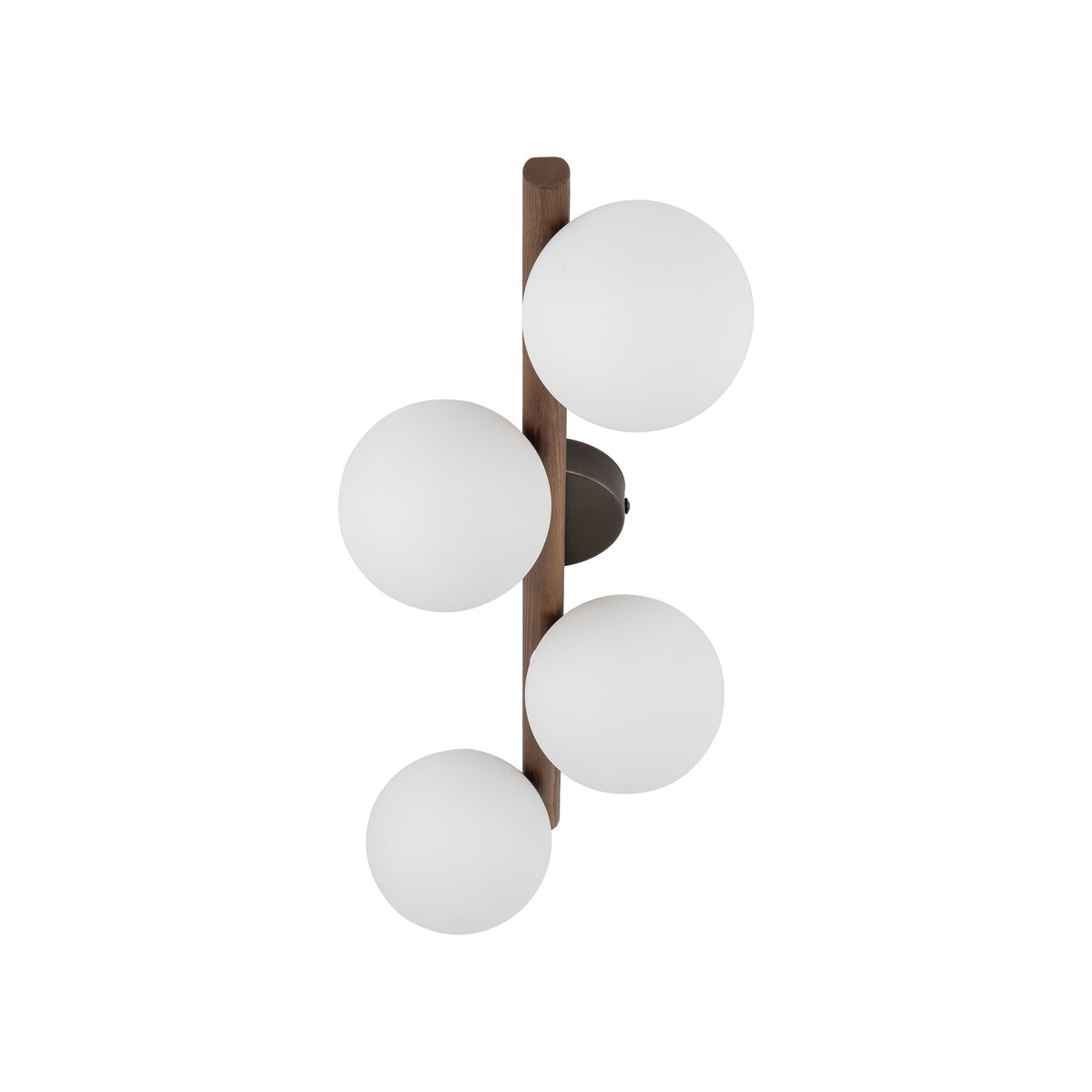 Lampa sufitowa TK Lighting ESTERA WOOD Orzech 10270, plafon 4xG9, biało-brązowa