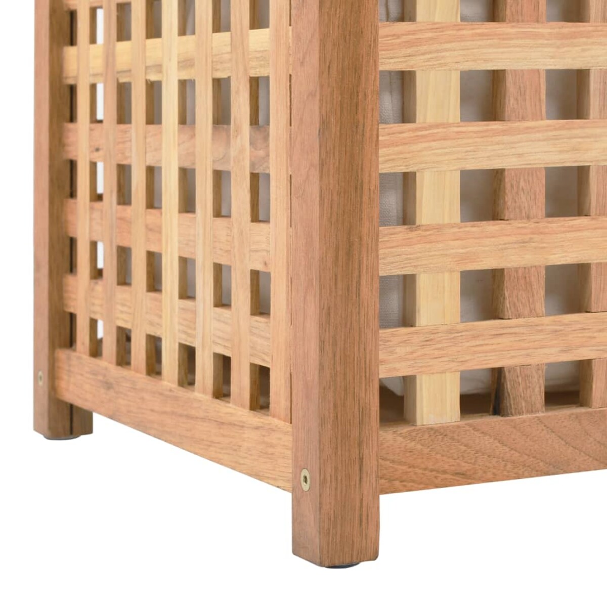 vidaXL Skrzynia na pranie, 77,5x37,5x46,5 cm, lite drewno orzechowe