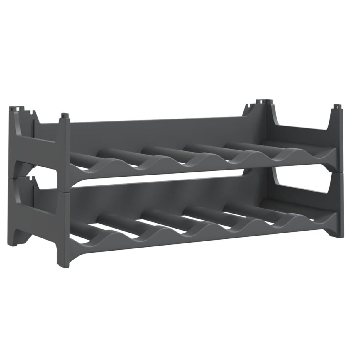 vidaXL Stojak na wino, na 12 butelek, PP, sztaplowany