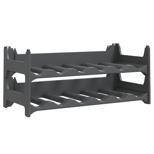 vidaXL Stojak na wino, na 12 butelek, PP, sztaplowany