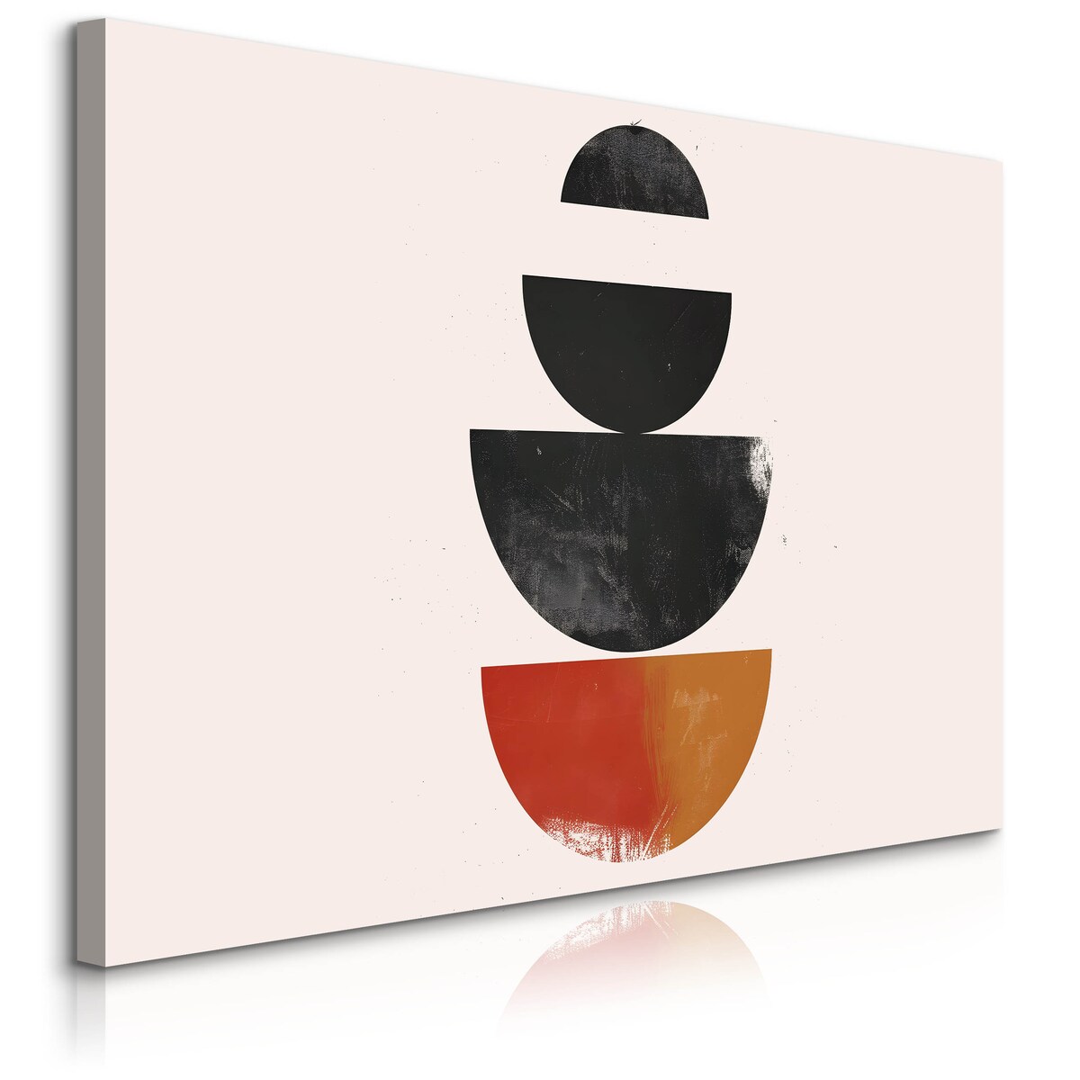 Obraz Ścienny Do Salonu Abstrakcja Boho Misy Kamienie Styl Japoński 120x80cm