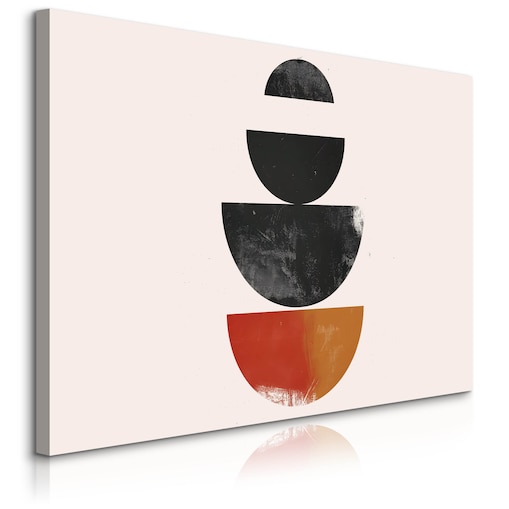 Obraz Ścienny Do Salonu Abstrakcja Boho Misy Kamienie Styl Japoński 120x80cm