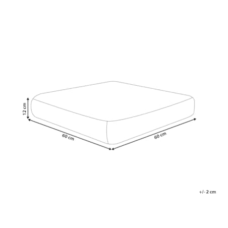 Poduszka podłogowa bawełniana 60 x 60 x 12 cm zielony z białym BIRCH