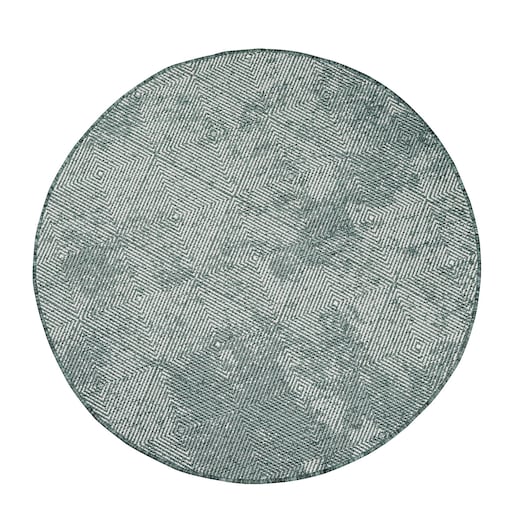 Funkcjonalny dywan okrągły na zewnątrz i do wnętrz, dwustronny DUO 58450 Zielony 120x120