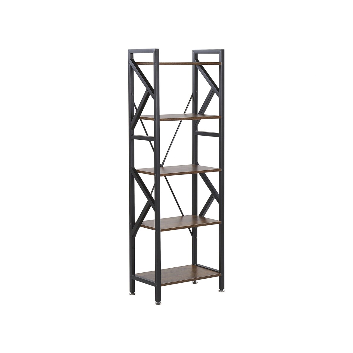 Regał 5 półek ciemne drewno DALE