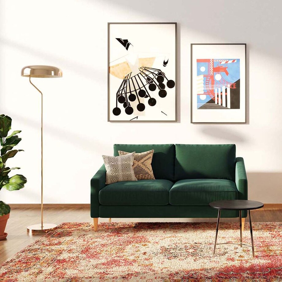 Karoto sofa 2 osobowa Ciemnozielona