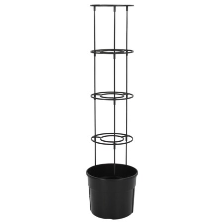 vidaXL Doniczka na pomidory, antracytowa, Ø29,5x115 cm, polipropylen