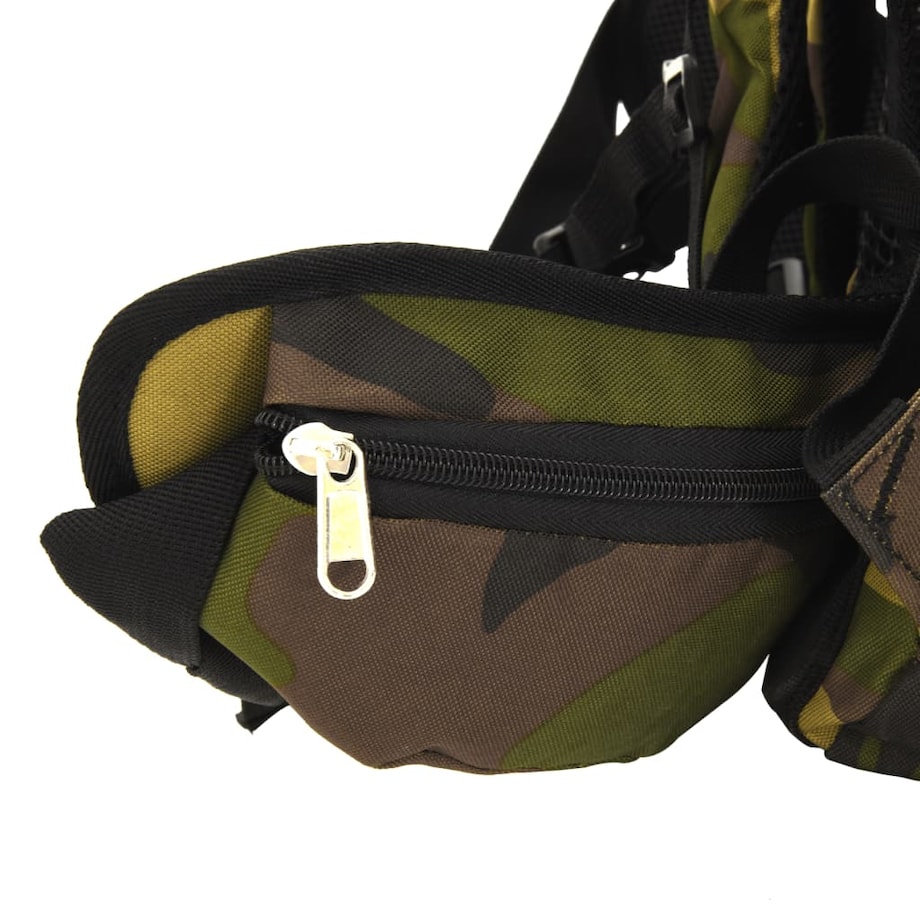 vidaXL Plecak turystyczny, zielone moro, 60 L, tkanina Oxford