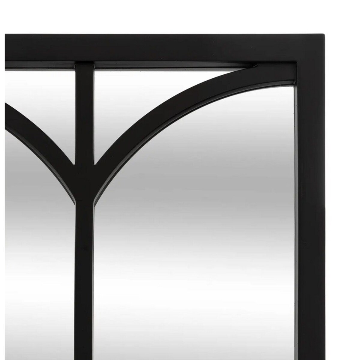 Lustro okno czarne MDF 90x74 cm